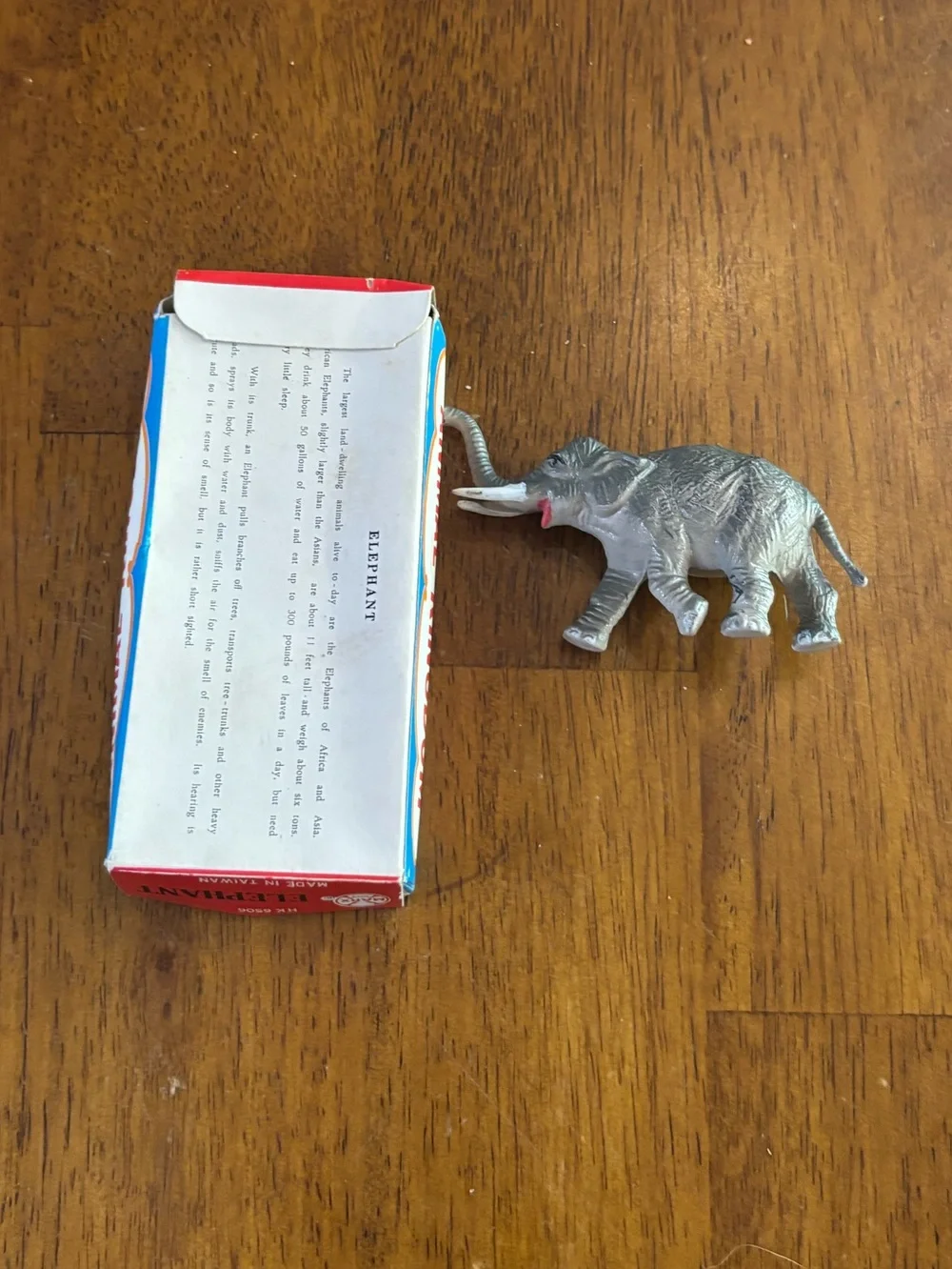 Vintage Animal Kingdom by Marx - Elephant with Box
